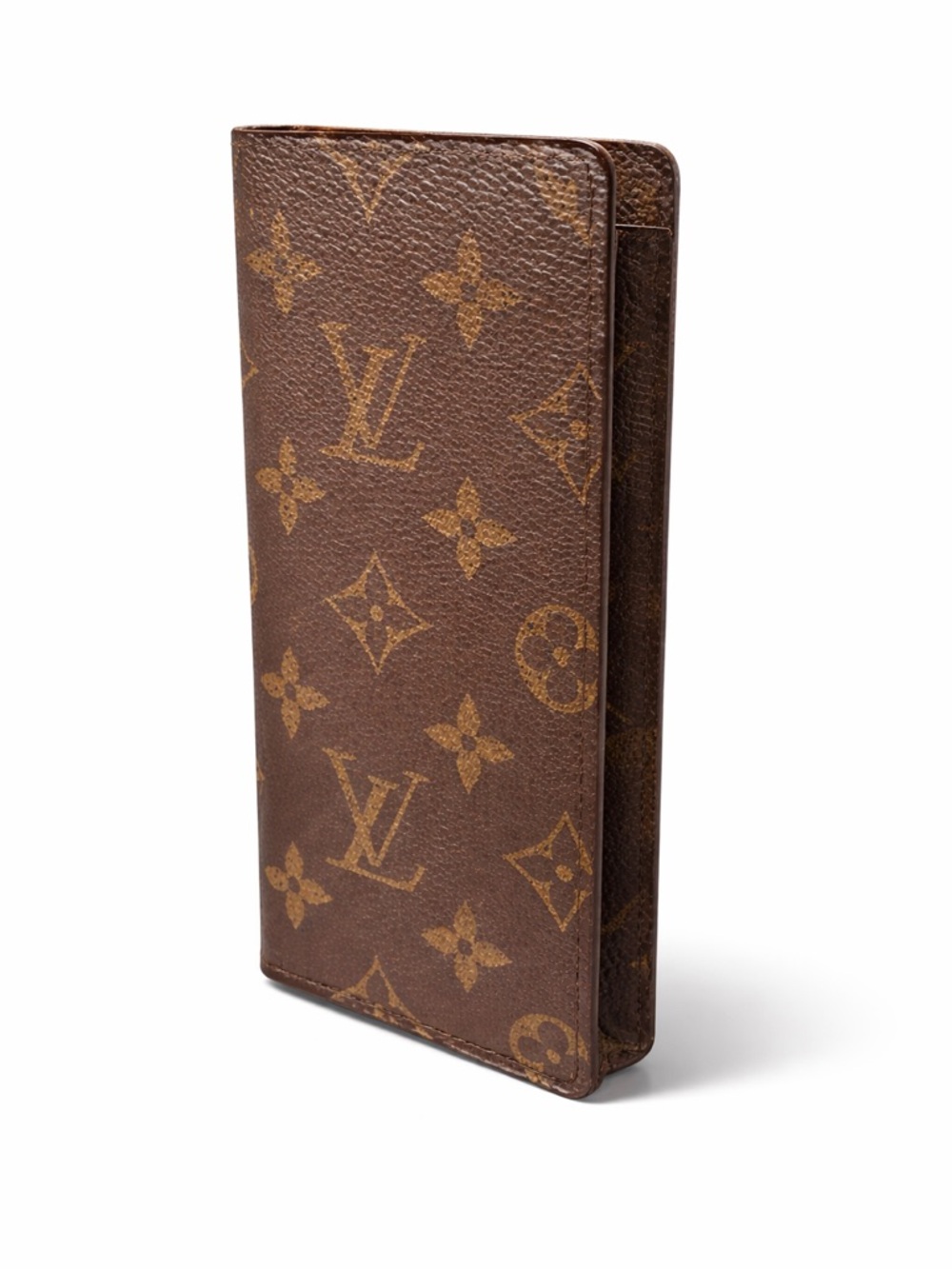 Authentic! Louis Vuitton Monogram Long Eye Glass Case in Brown and Tan Monogram